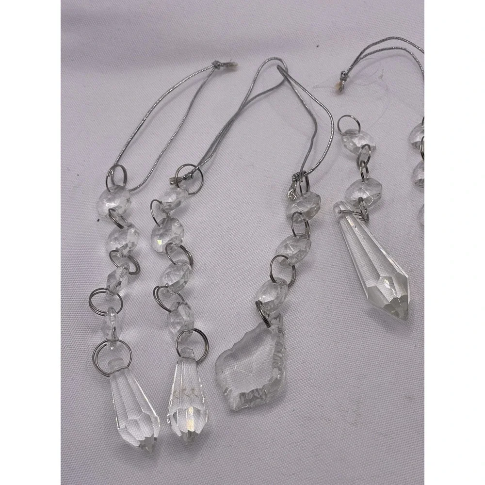 Set of Crystal or Glass‎ Christmas Ornaments (Hummingbirds and Icicles)